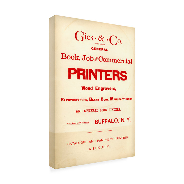 Trinx Gies And Co Incorporated On Canvas by Print Collection Canvas Art